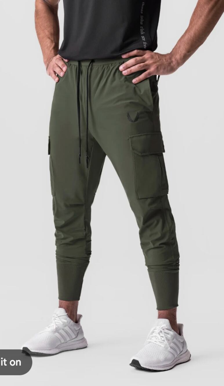 ASRV Pants Mens 30 Tetra Lite High Rib Jogger Green Running Athletic Gym DSG0477